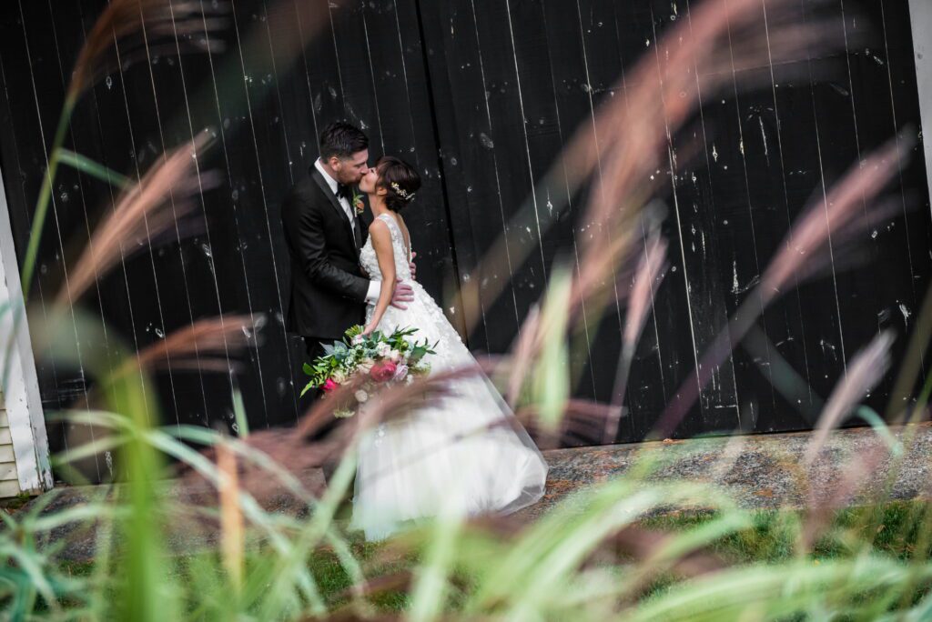 Kaori and Brian sharing a quiet moment on their wedding day