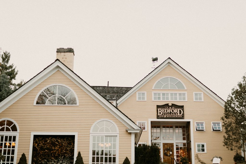 Bedford Village Inn decorated for a fall wedding in New Hampshire