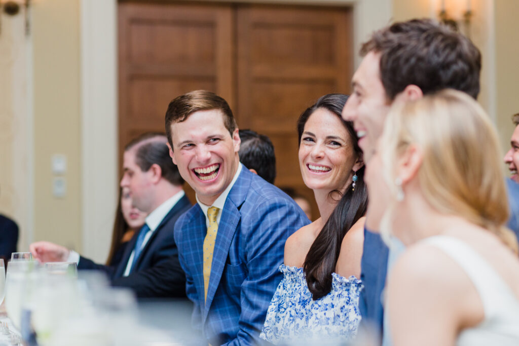 Groomsman wearing a blue plaid suit at the Omni Mount Washington Resort in Bretton Woods, New Hampshire