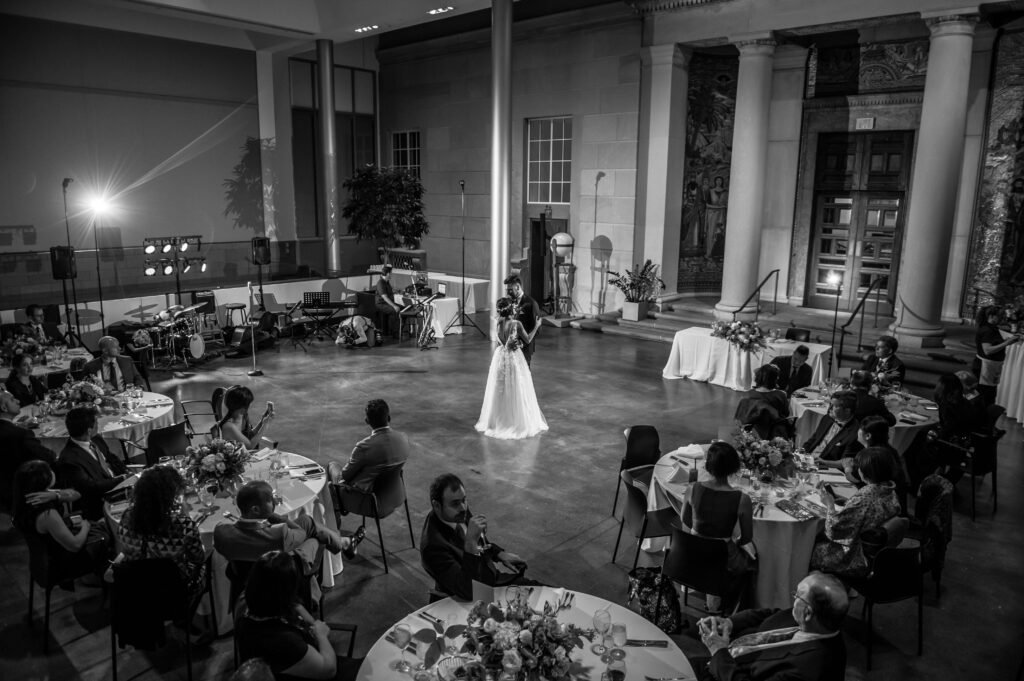 Kaori and Brian’s first dance during their Currier Museum wedding reception