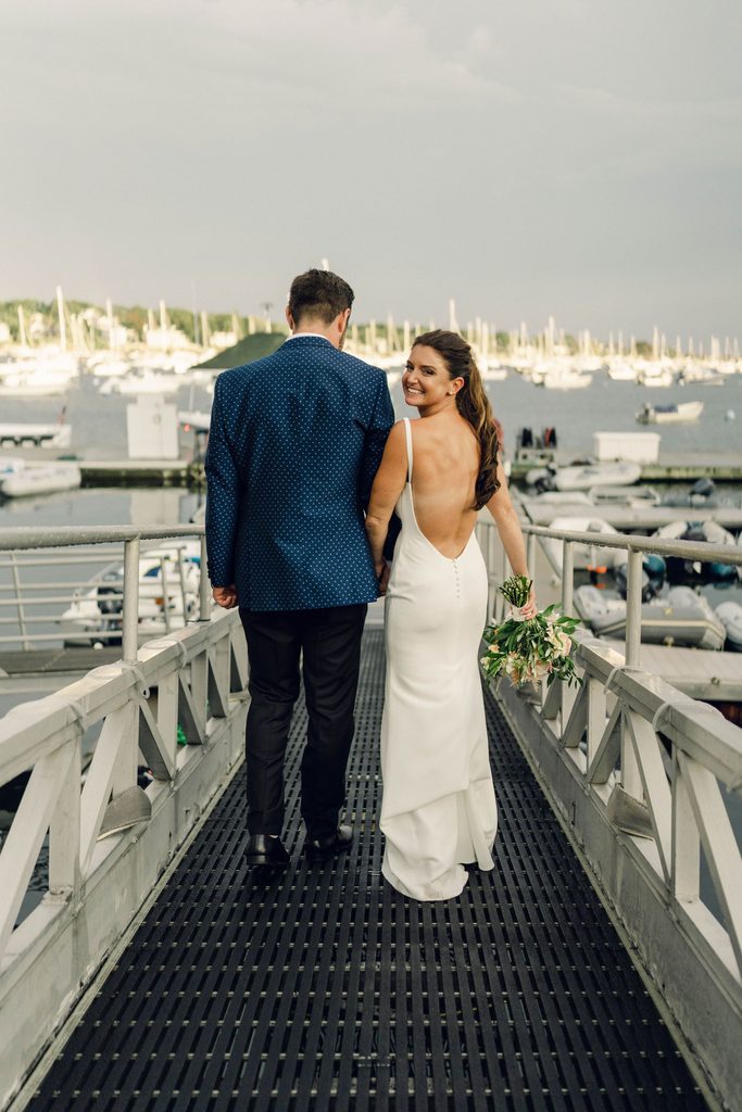 Erin and Rob overlooking Marblehead Harbor after the summer storm